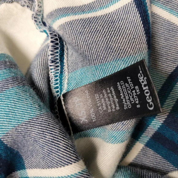 GEORGE Round Hem  High/Low Flannel - Picture 5 of 6